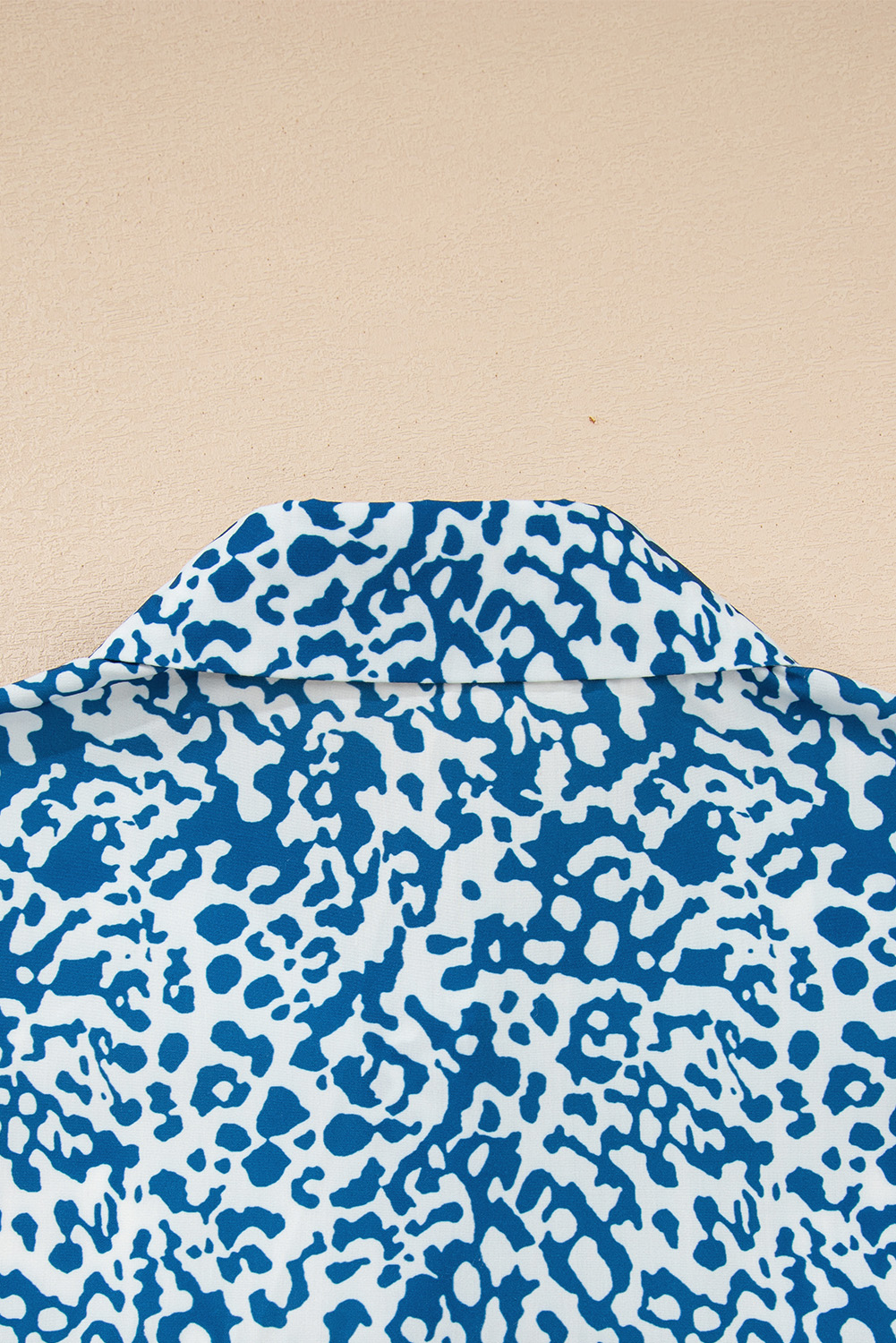 Sky Blue Leopard Striped Western Casual Shirt - loveforevers