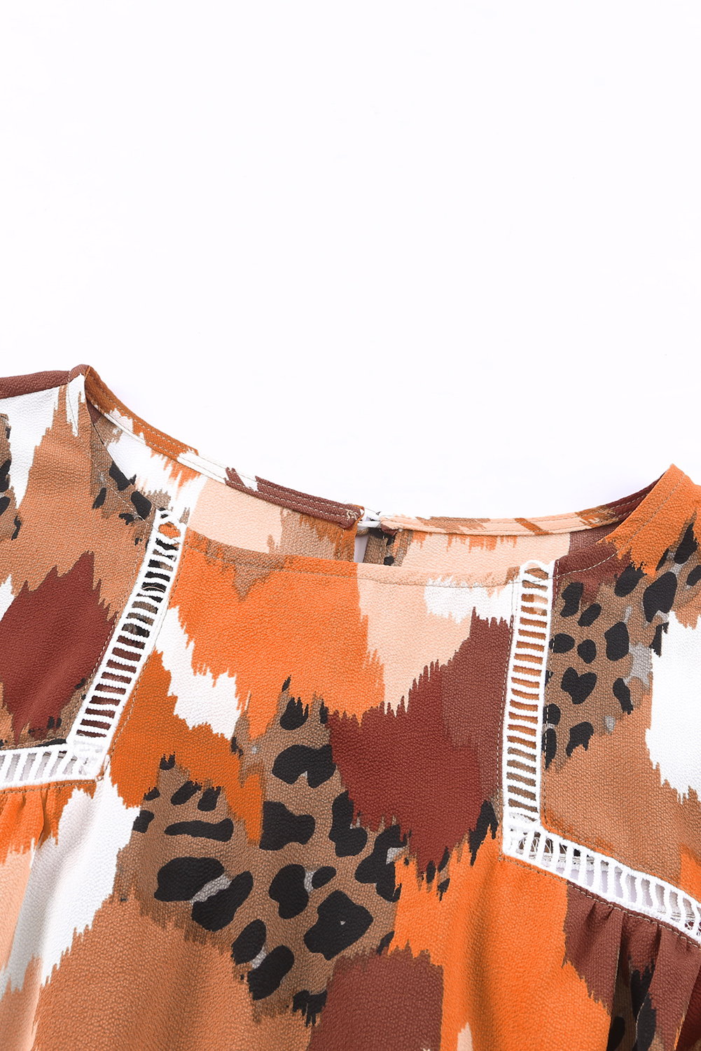 Abstract Printed Long Sleeve Blouse - loveforevers