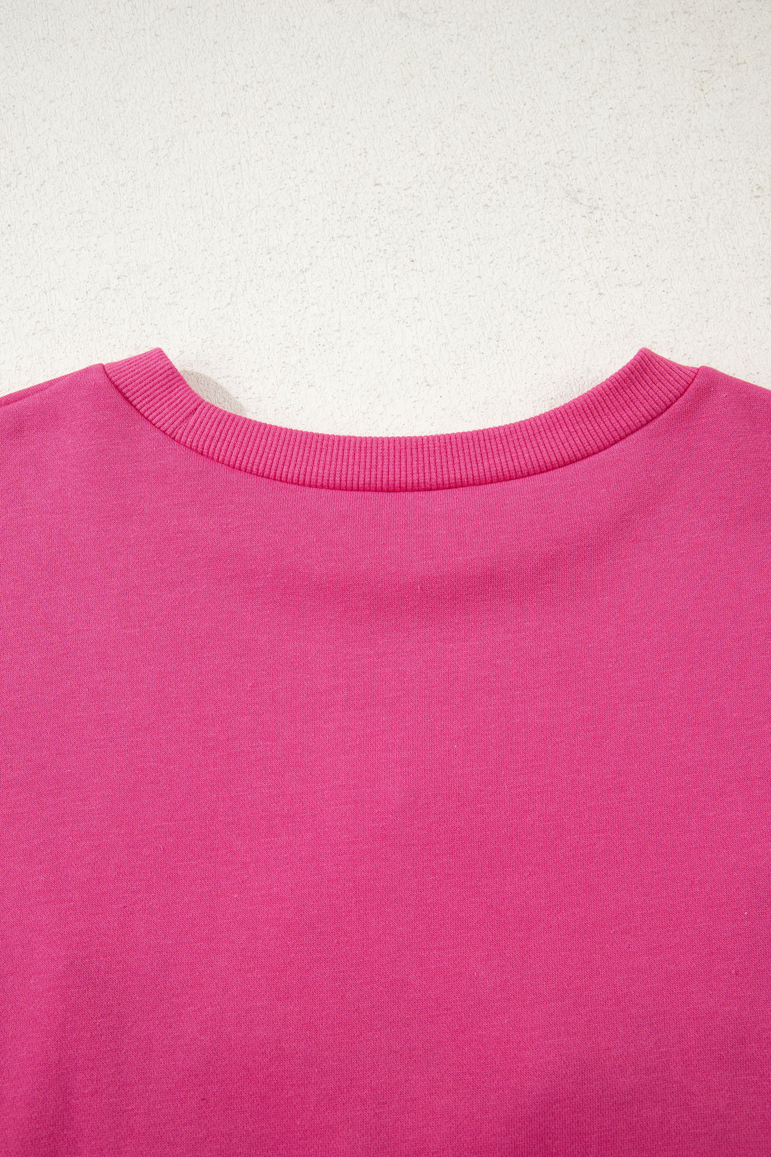 Rose Red Lucky Clover Embroidered Loose Pullover Sweatshirt - loveforevers