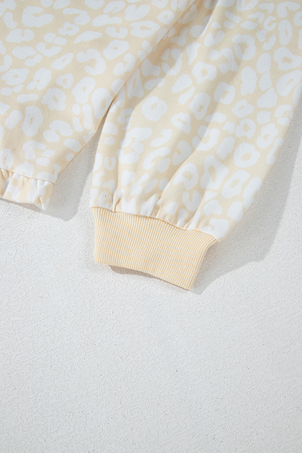 White Cheetah Print Two Piece Loose Fit Cozy Loungewear - loveforevers