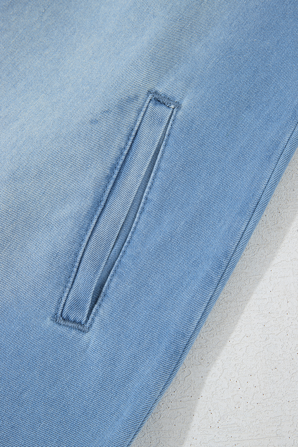 Beau Blue Risen Medium Washed Denim Shirt Dress - loveforevers