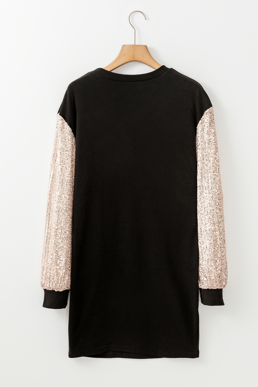 White Sequin Puff Sleeve Shift Mini Dress - loveforevers