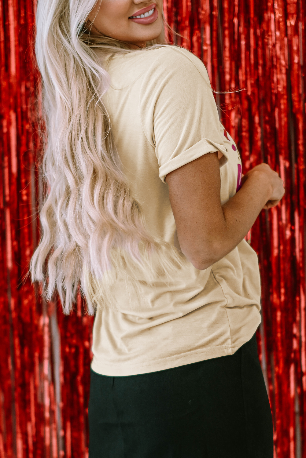 Khaki I'm Yours No Refunds Crew Neck Graphic Tee - loveforevers