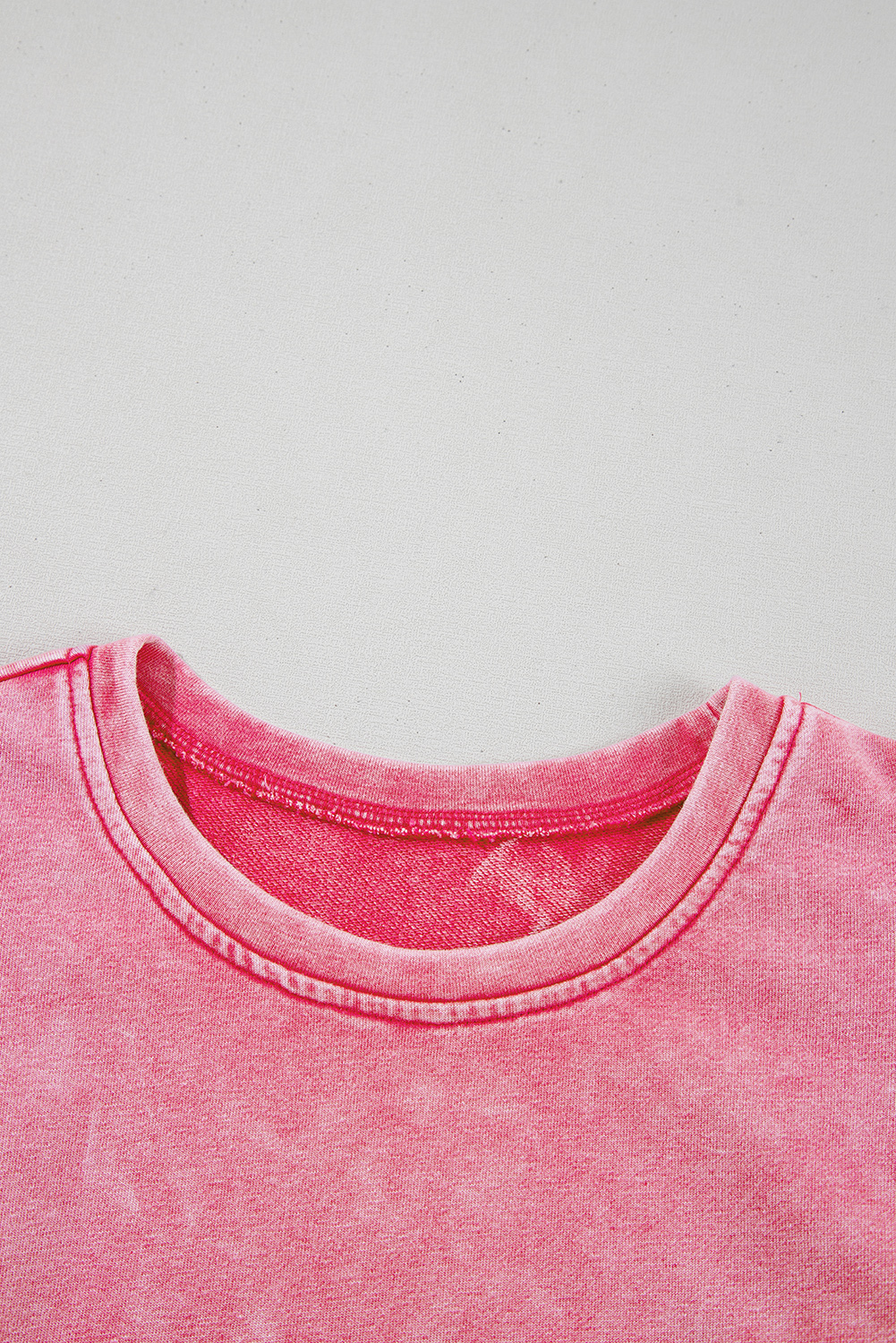 Sachet Pink Mineral Wash Raw Edge Ruffle Mini Dress - loveforevers