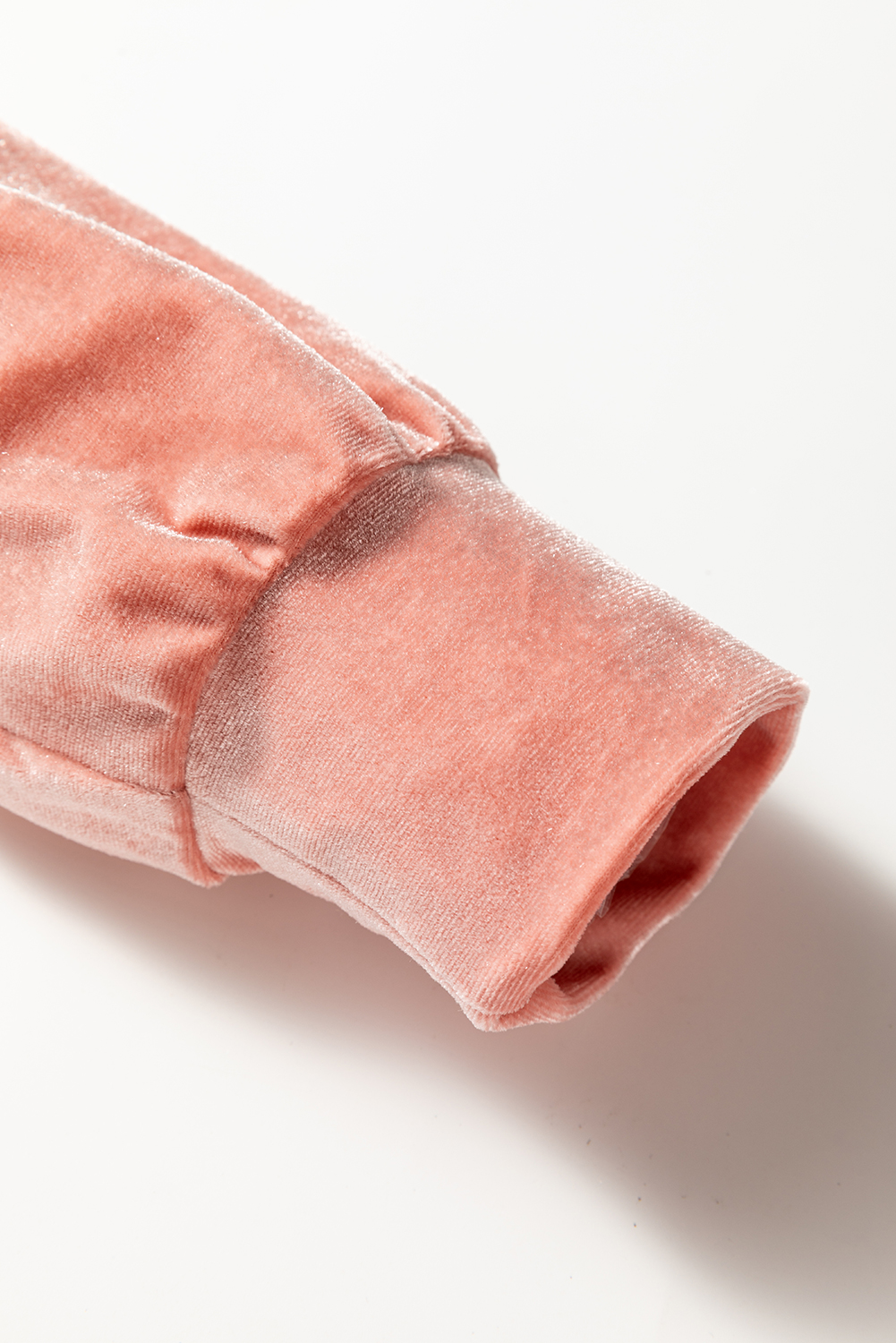Peach Blossom Velvet Zip-up Hoodie and Wide Leg Pants Set - loveforevers