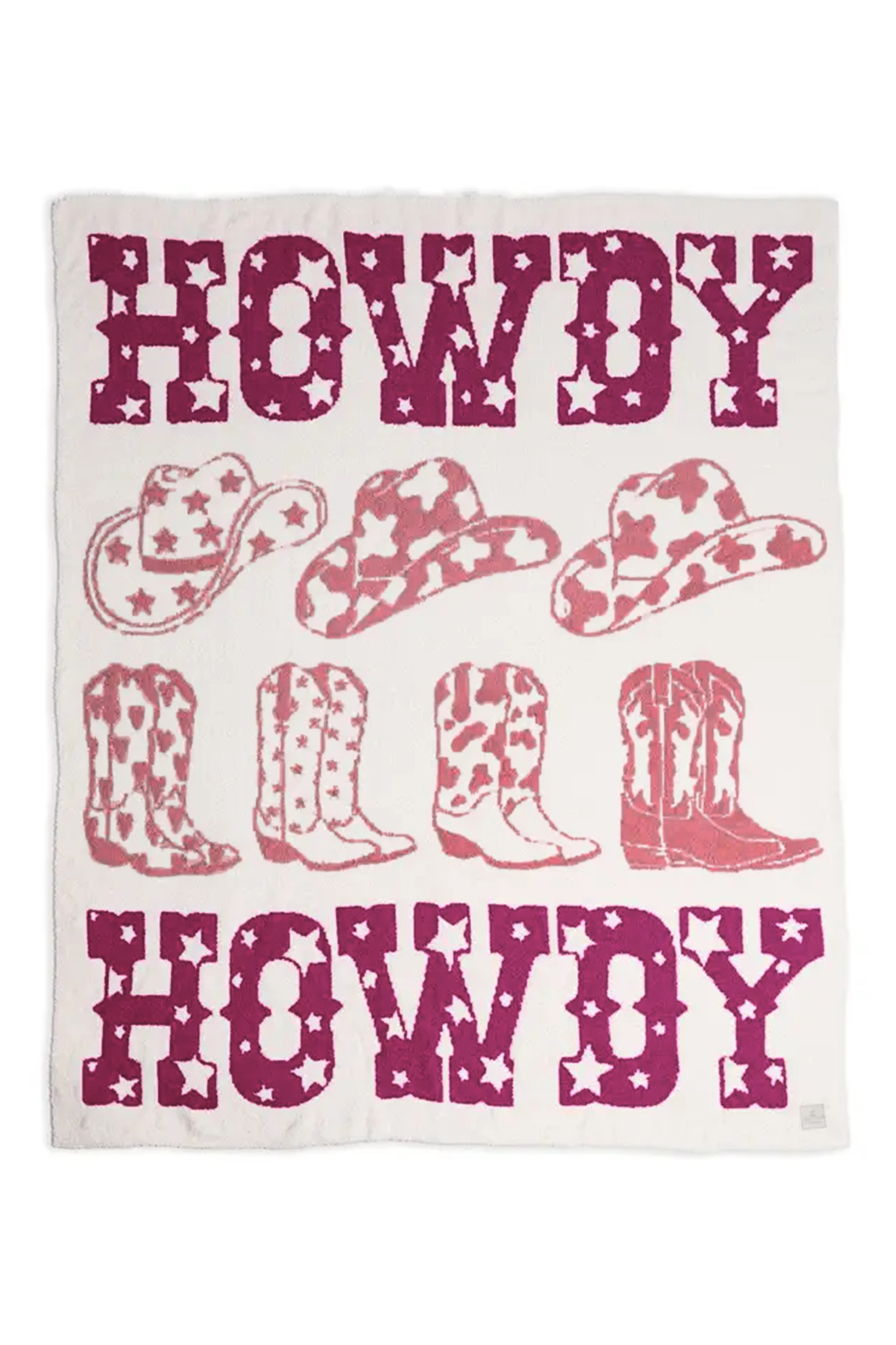 Pink Howdy Boots Sherpa Throw Blanket - loveforevers