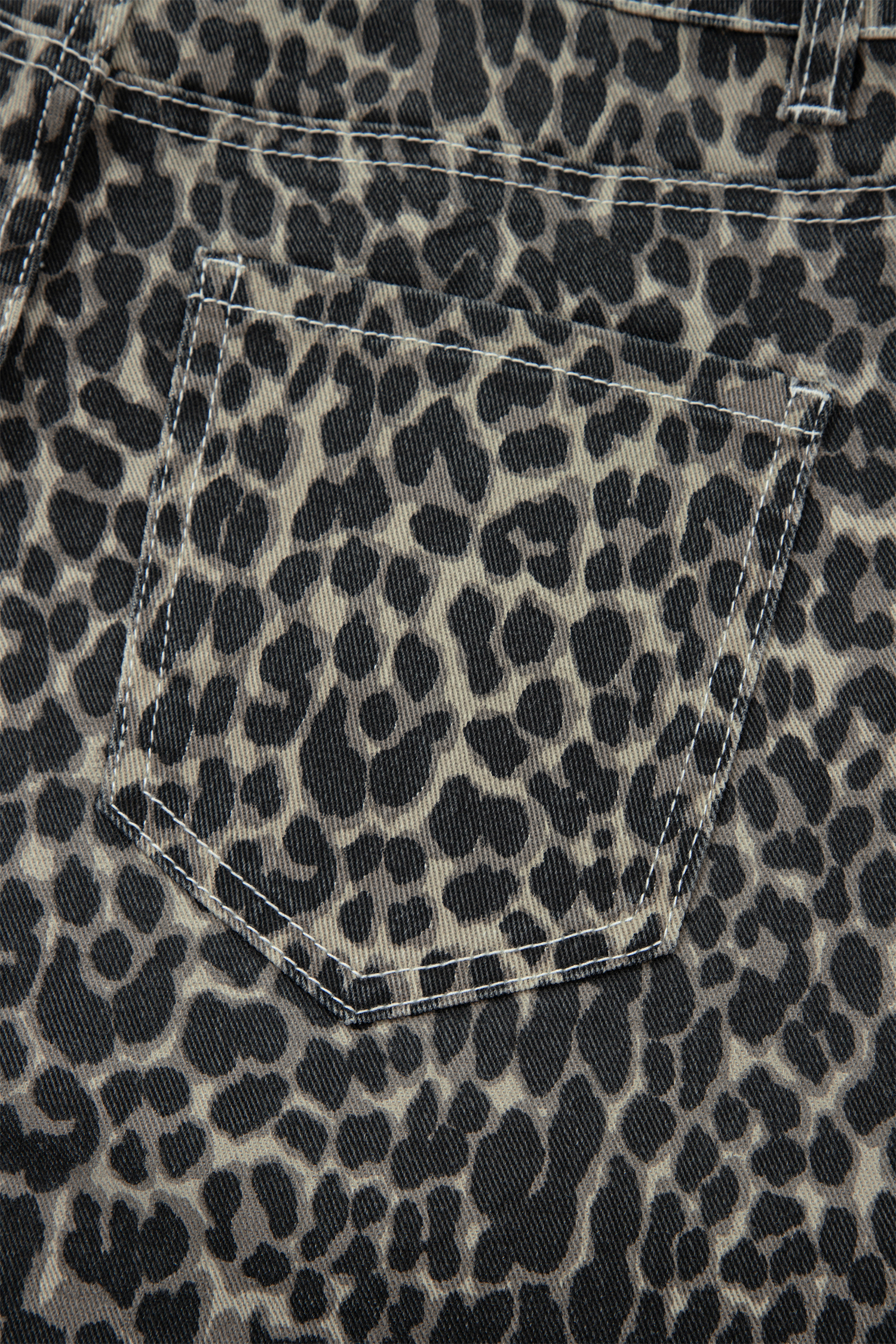 Black Leopard Print High Waist Barrel Jeans - loveforevers