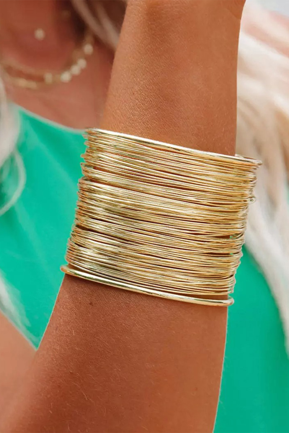 Gold Luxury Heavy Metal High Quality Open Wire Bracelet - loveforevers