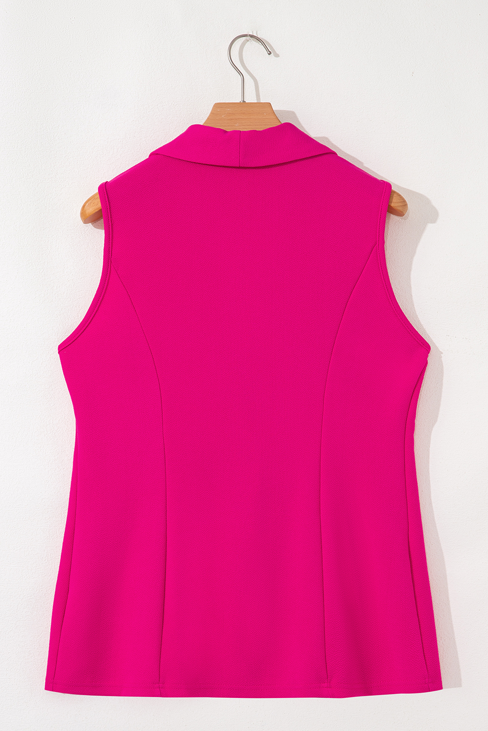 Rose Red Single Button Lapel Collar Vest Blazer - loveforevers