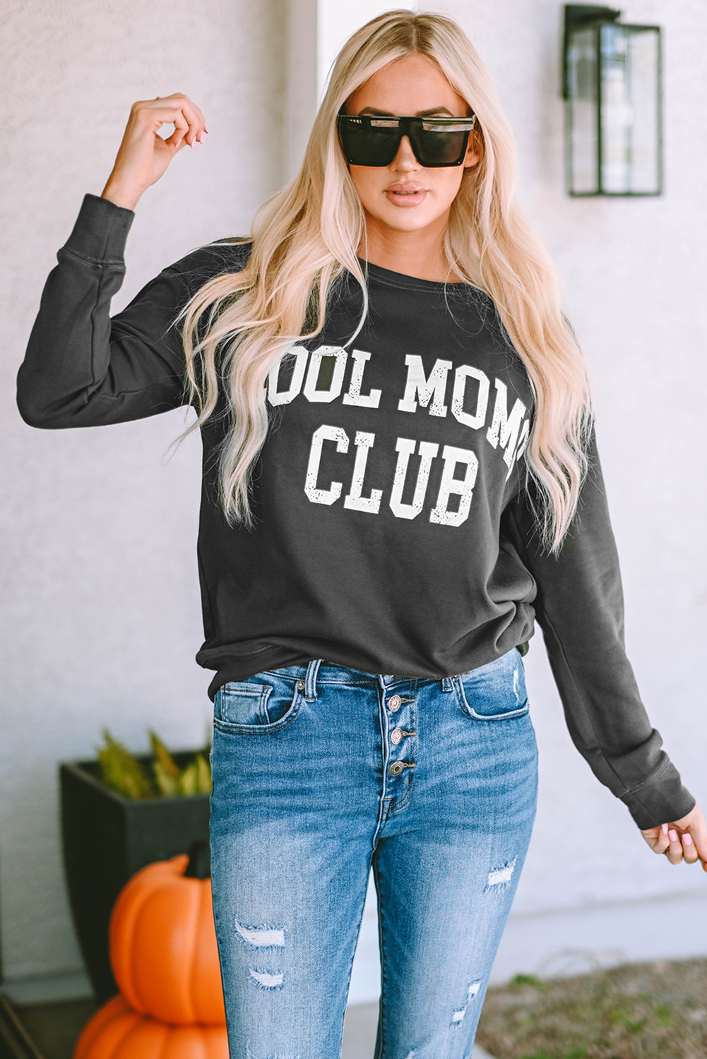 Gray COOL MOMS CLUB Drop Shoulder Sweatshirt - loveforevers