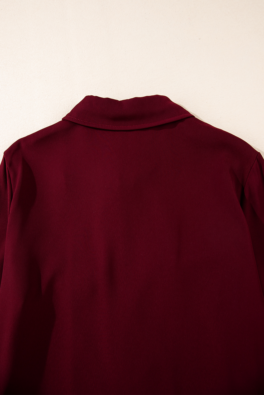 Red Dahlia Collar Tab Sleeve Zip Up Flap Detail Jacket - loveforevers