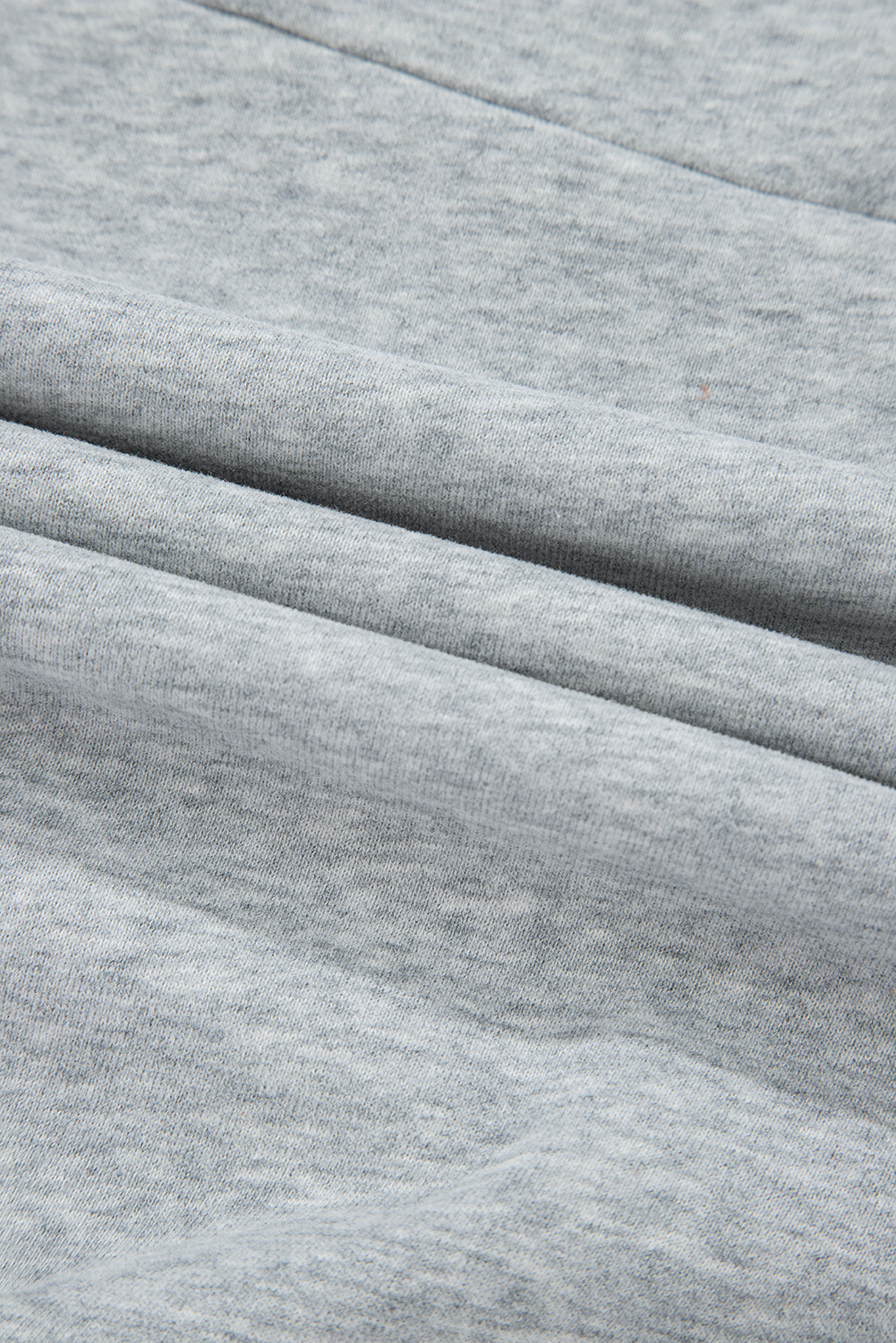 Gray Half Zipper Collared Drop Shoulder Side Slits Sweatshirt - loveforevers