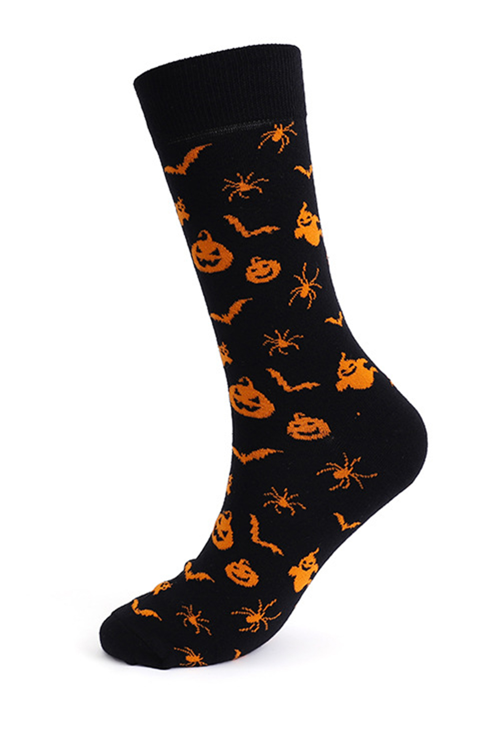 Black Spooky Season Halloween Element Print Socks - loveforevers