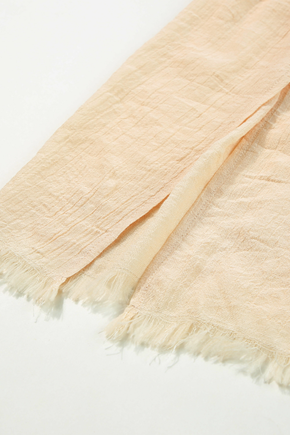Beige Shirred High Waist Split Long Beach Skirt - loveforevers