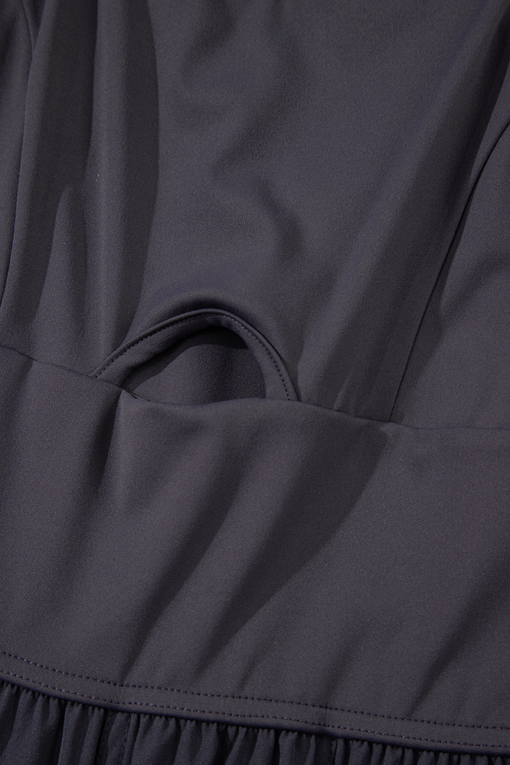 Carbon Grey Back Crossed Straps Hollow Out Jogger Jumpsuit - loveforevers
