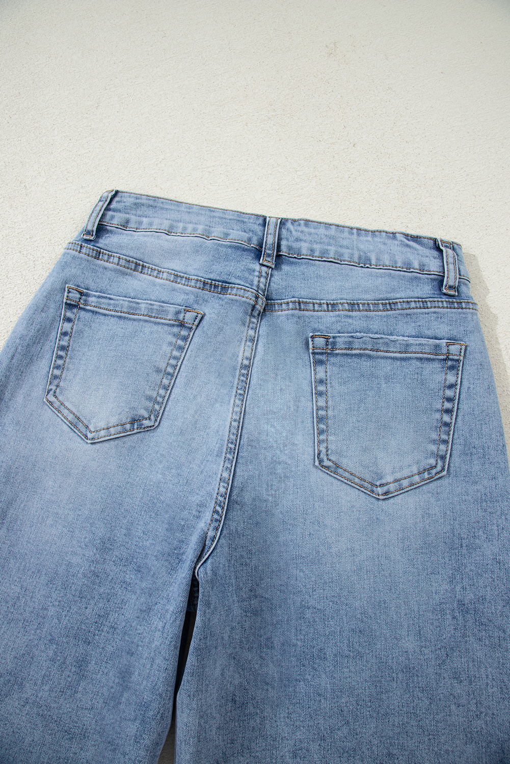 Myosotis Slit Leg High Rise Drawstring Casual Jeans - loveforevers