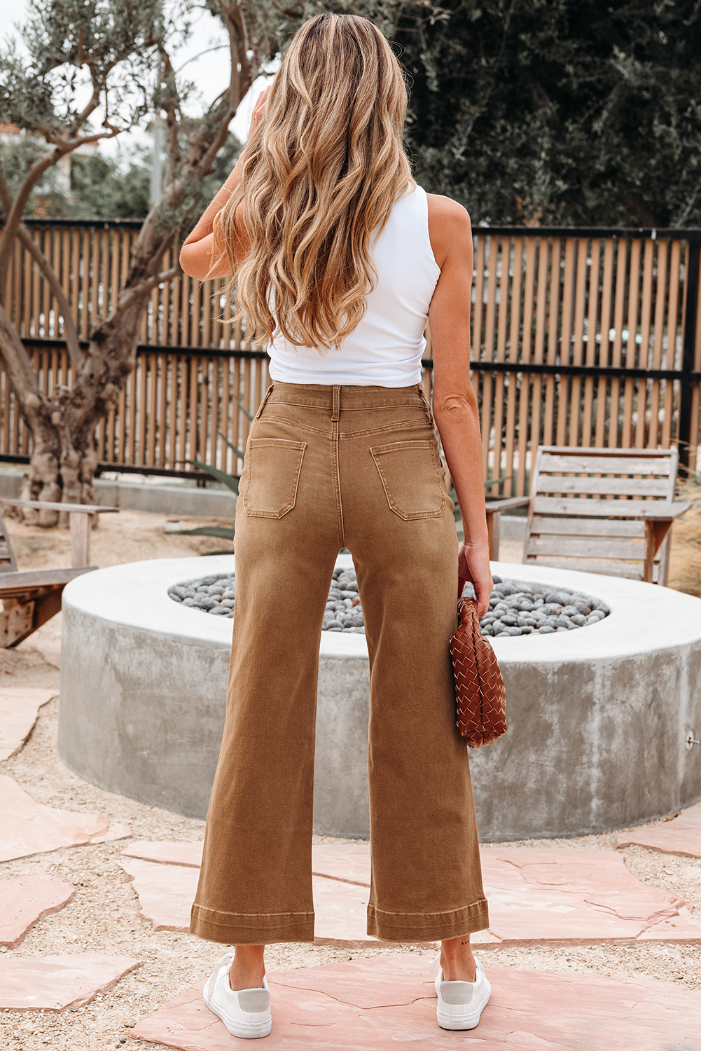 Breen Cropped High Rise Wide Leg Jeans - loveforevers