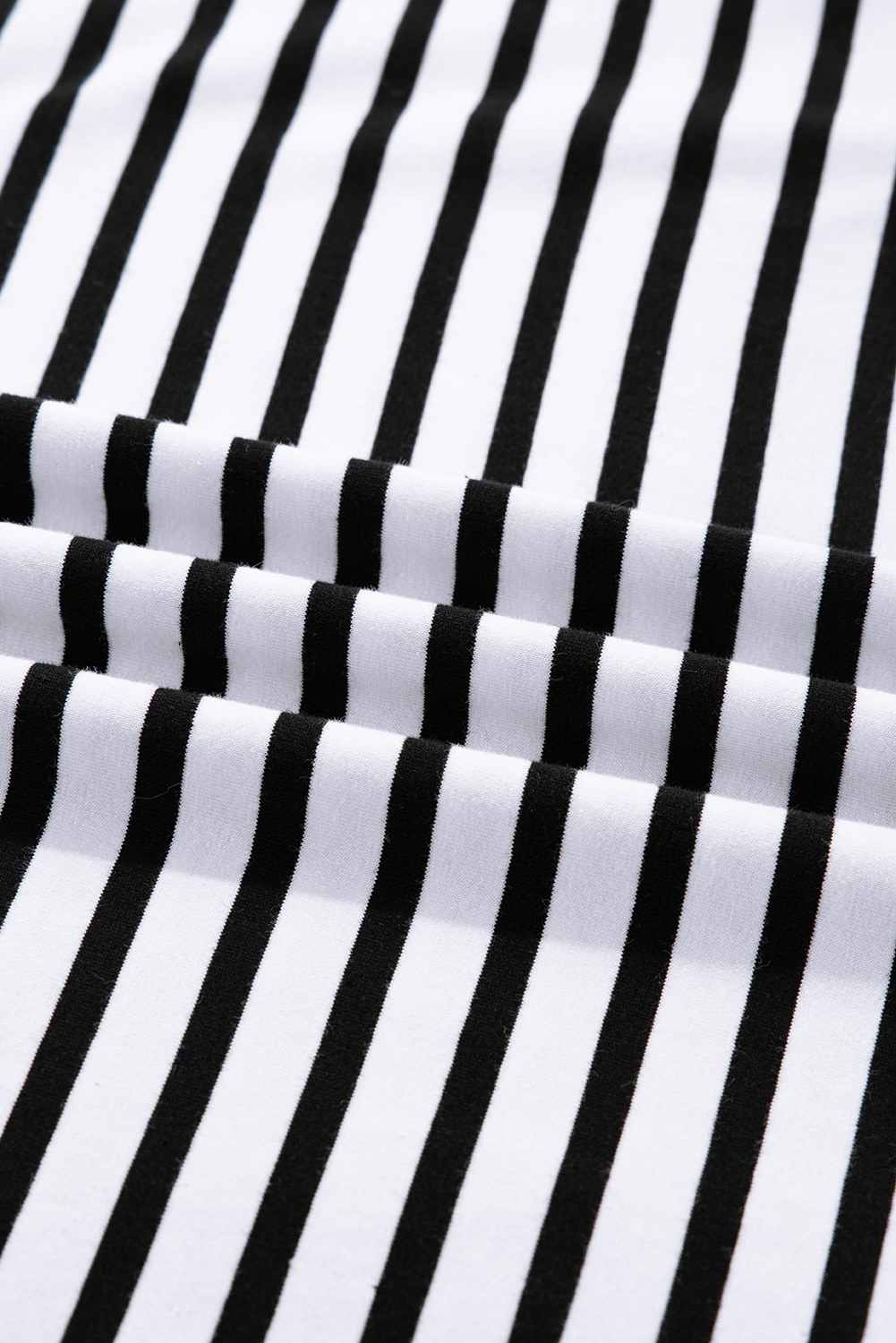White Stripe Buttoned Front Collared Long Sleeve T Shirt Dress with Pockets - loveforevers
