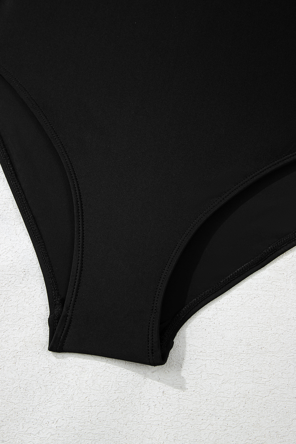 Black Side Tied Waist Square Neck Adjustable Straps A-line One Piece Swim Dress - loveforevers