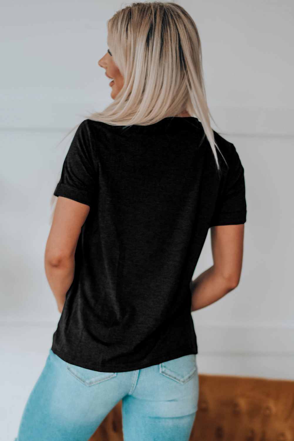 Black Leopard XOXO Print T Shirt - loveforevers