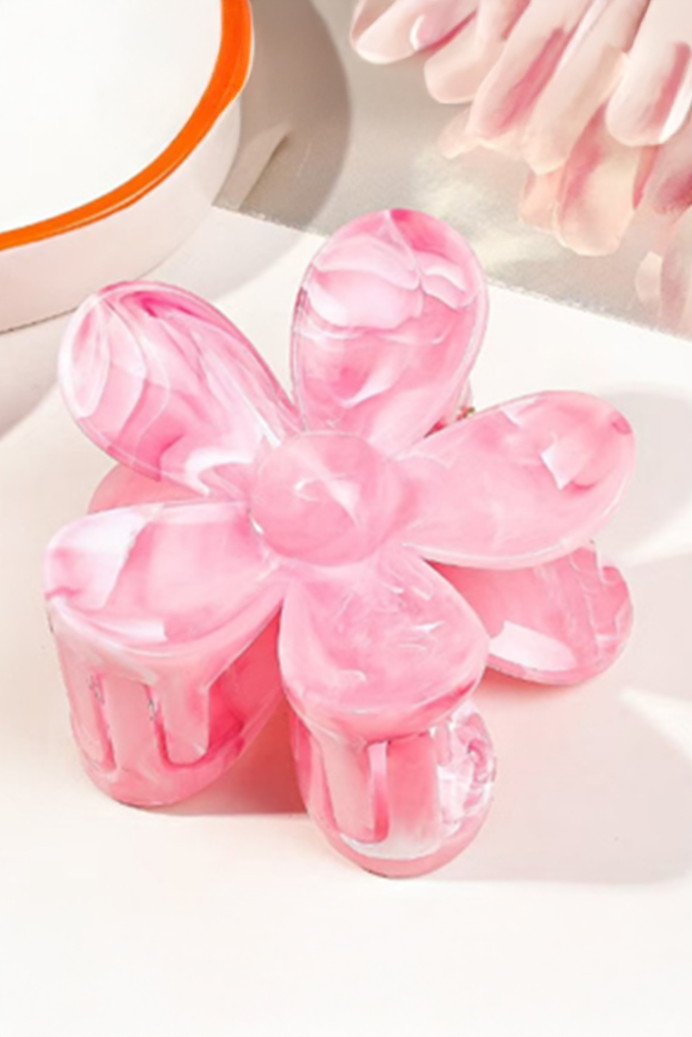 Bonbon Flower Shape Resin Hair Claw Clip - loveforevers
