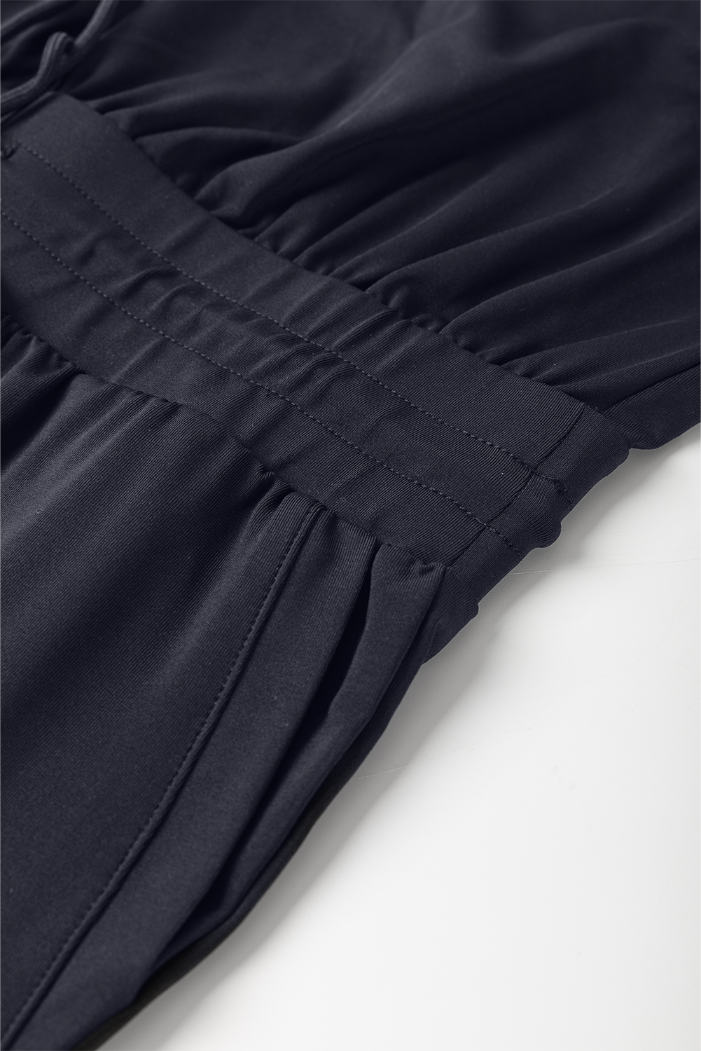 Black Casual Tank Style Tie Waist Pocketed Jogger Jumpsuit - loveforevers