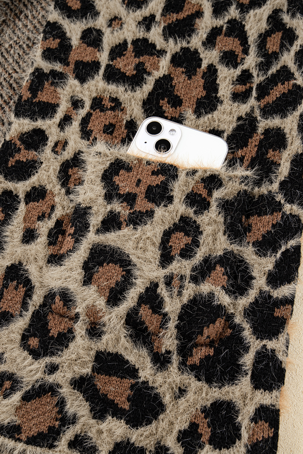 Brown Leopard Open Casual Cardigan - loveforevers
