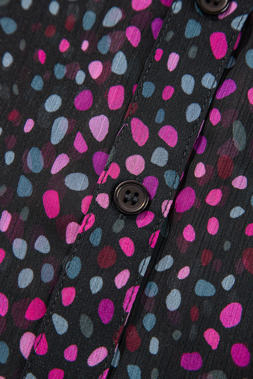 Grape Wine Polka Dot Printed Buttoned Casual Shirt - loveforevers