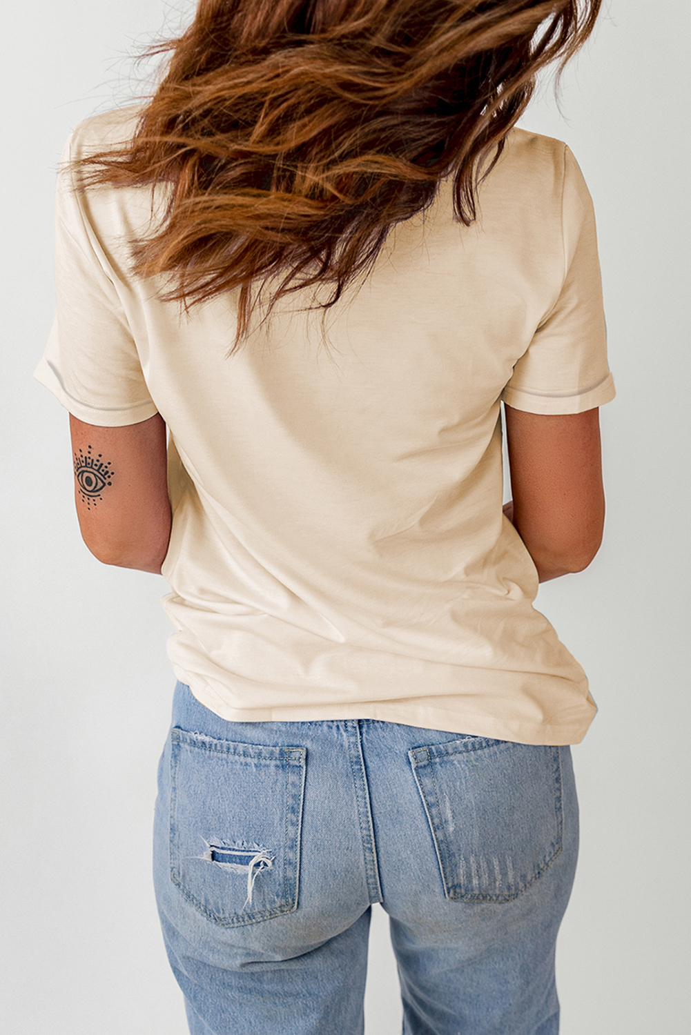 White Bull Skull American Flag Graphic Tee - loveforevers