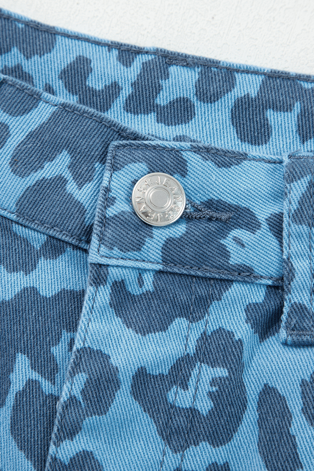 Khaki Leopard Print Straight Loose Jeans - loveforevers