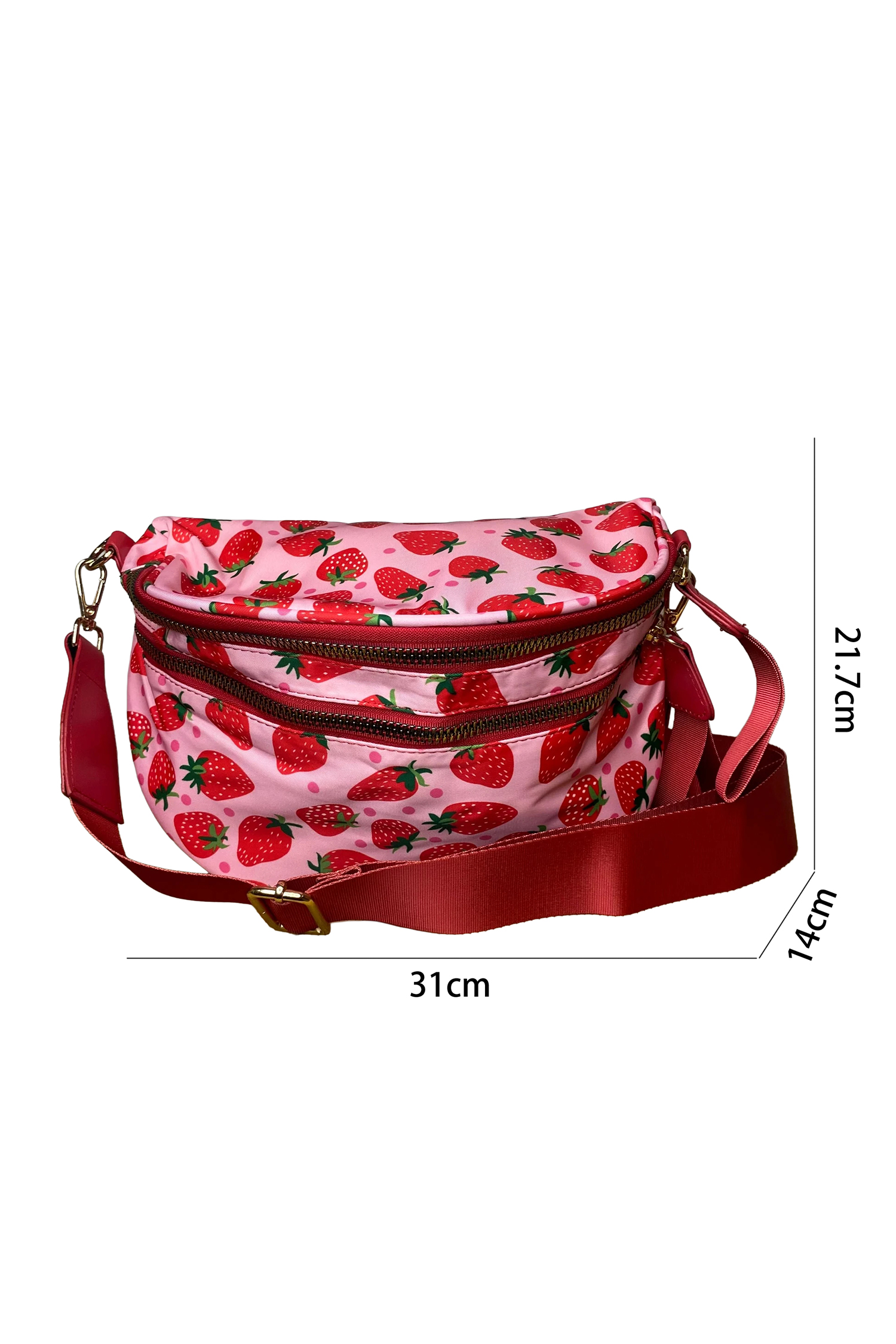White Pretty Checkerboard Canvas Double Zip Crossbody Bag - loveforevers