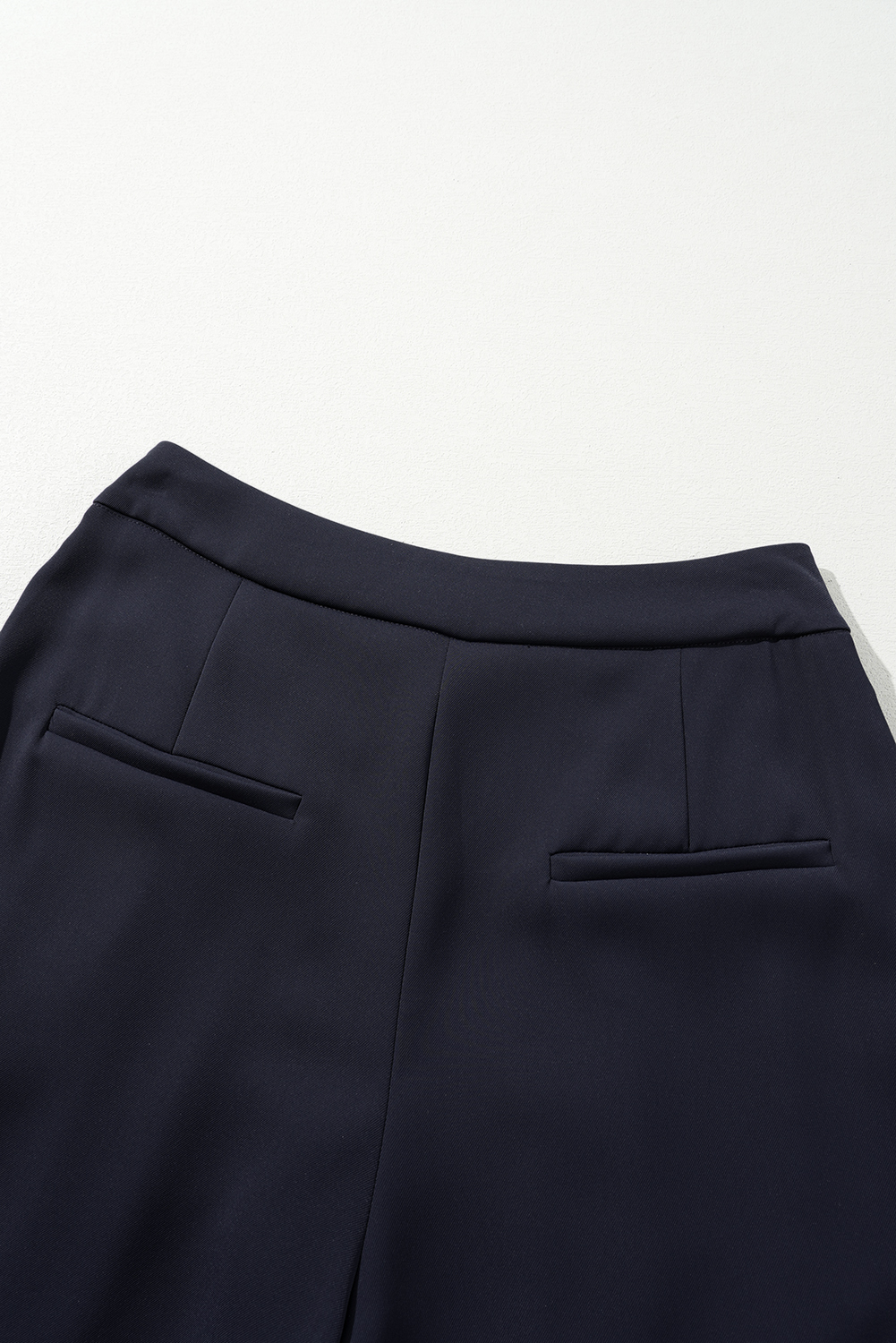 Dirty blue Dual Buttoned High Waist Pleated Wide Leg Pants - loveforevers