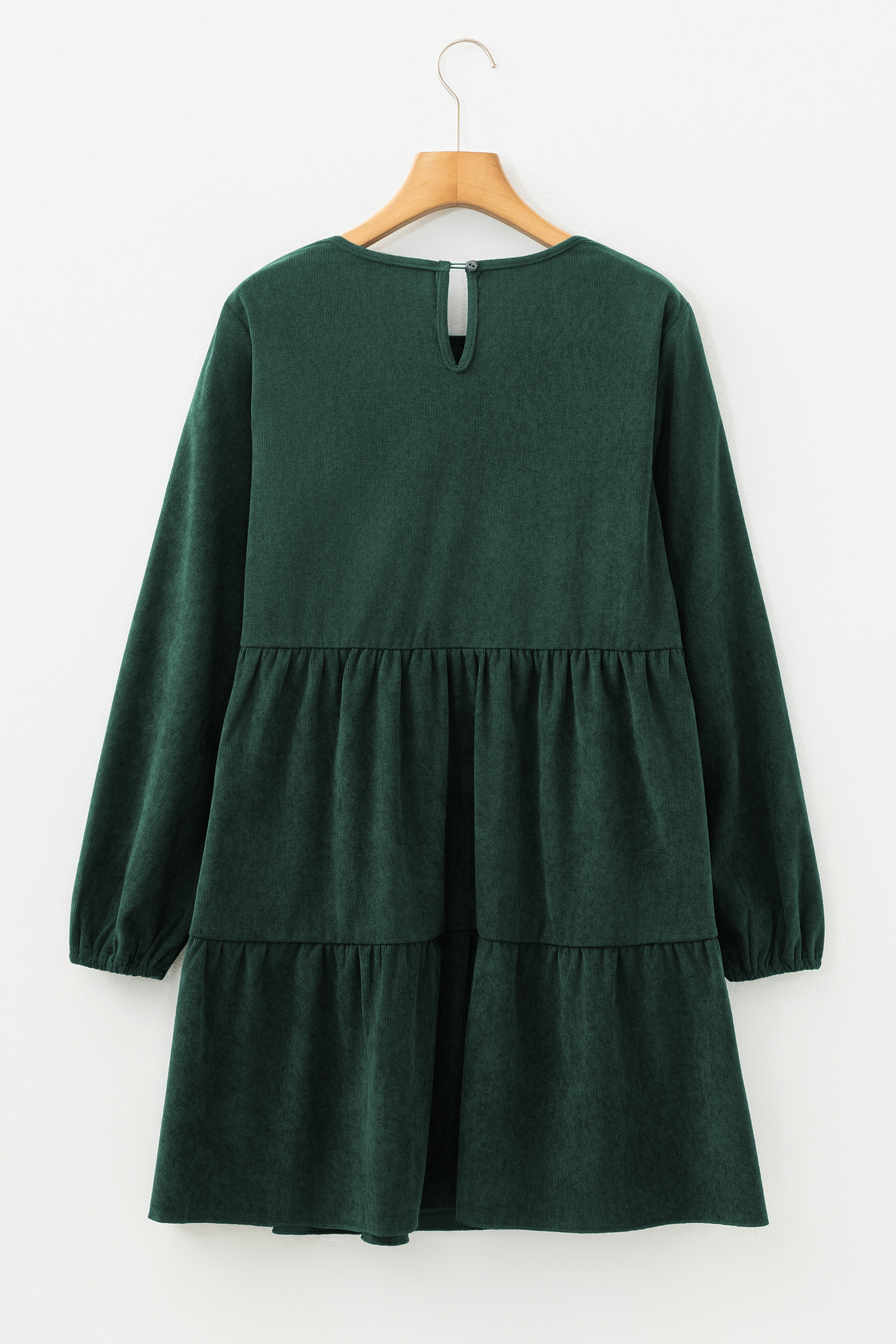 Black Lantern Sleeve Tiered Mini Dress - loveforevers