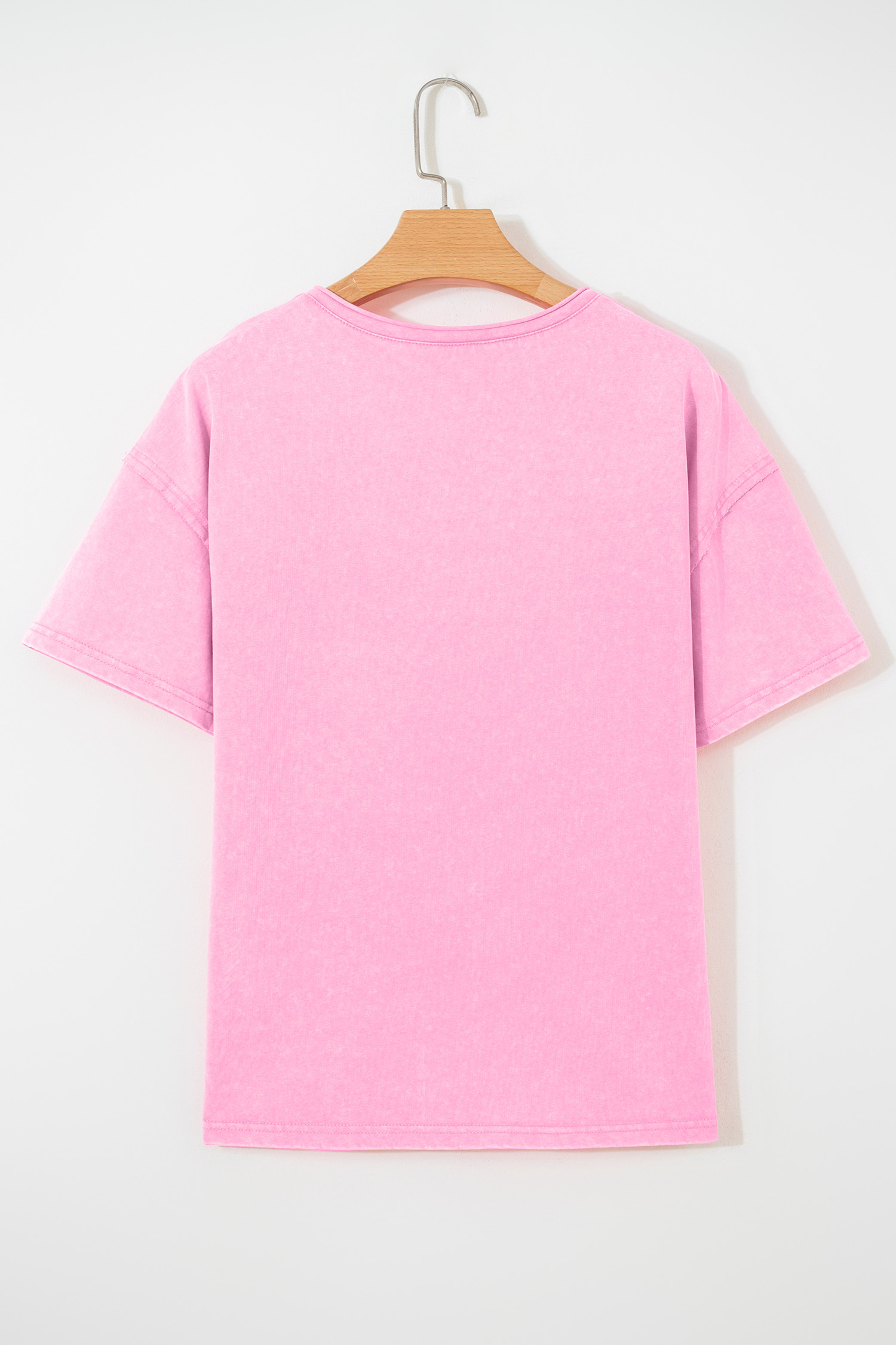 Sachet Pink Cotton Mineral Wash T Shirt - loveforevers