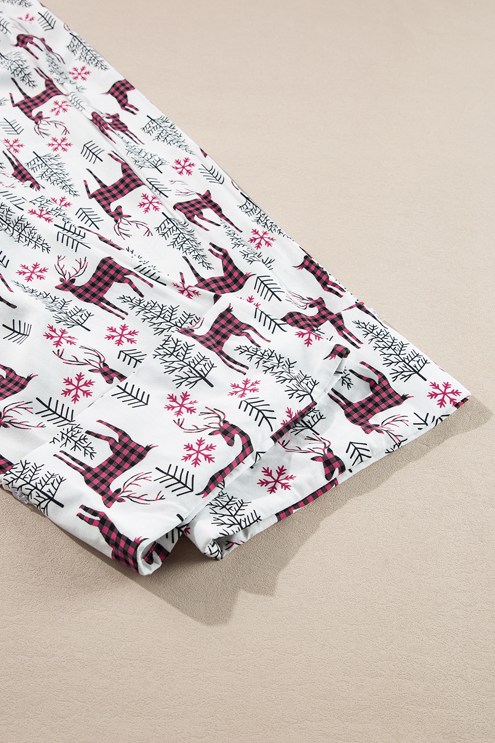 White Christmas Printed Shirt and Pants Pajama Set - loveforevers