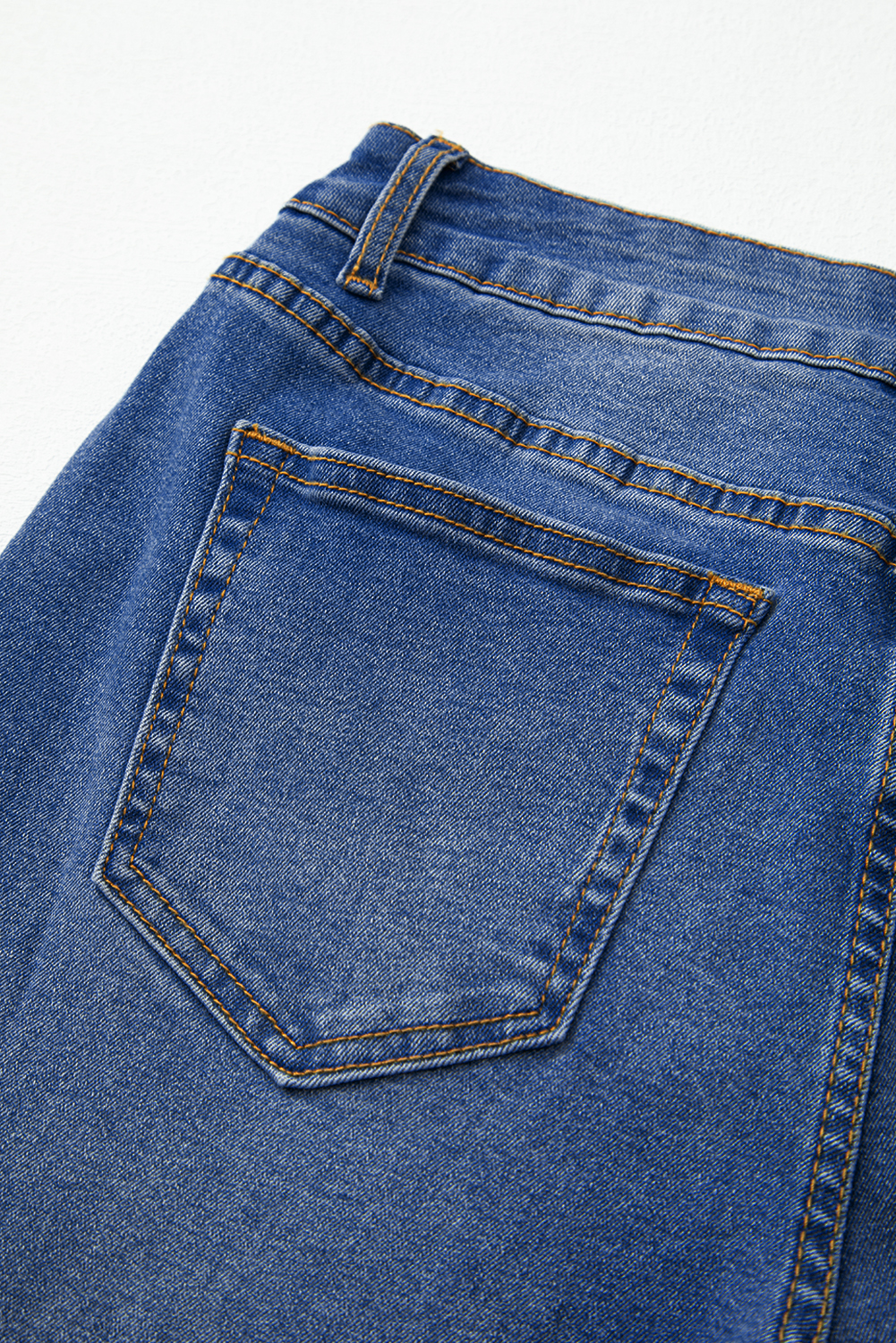 Real Teal Raw Hem Unique Cuffs Straight High Rise Loose Jeans - loveforevers