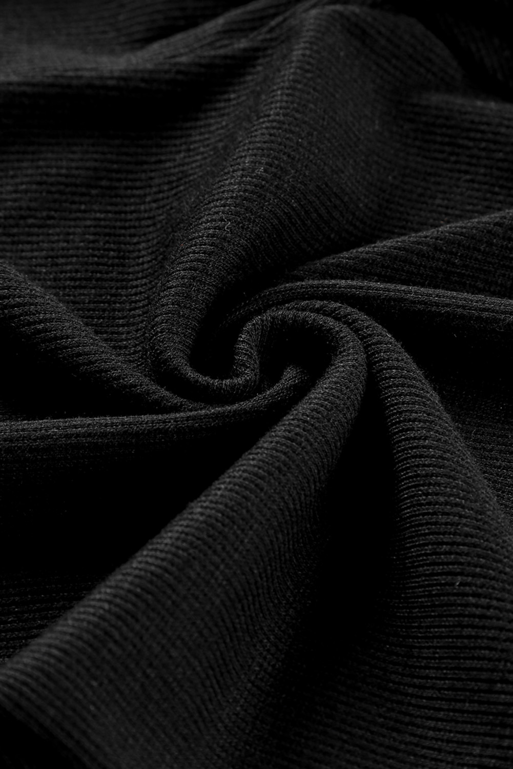 Black Rib Knit High Waist Slit Leggings - loveforevers