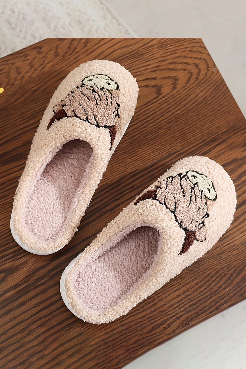 Parchment Cartoon Animal Plush Slippers - loveforevers