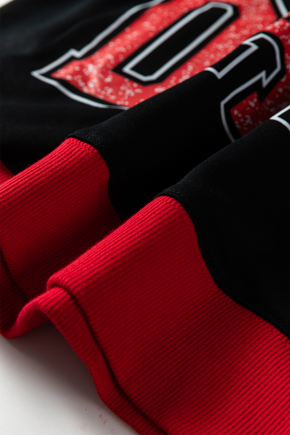 Black GAME DAY Letter Graphic Varsity Striped Detail Baggy Sweatshirt - loveforevers