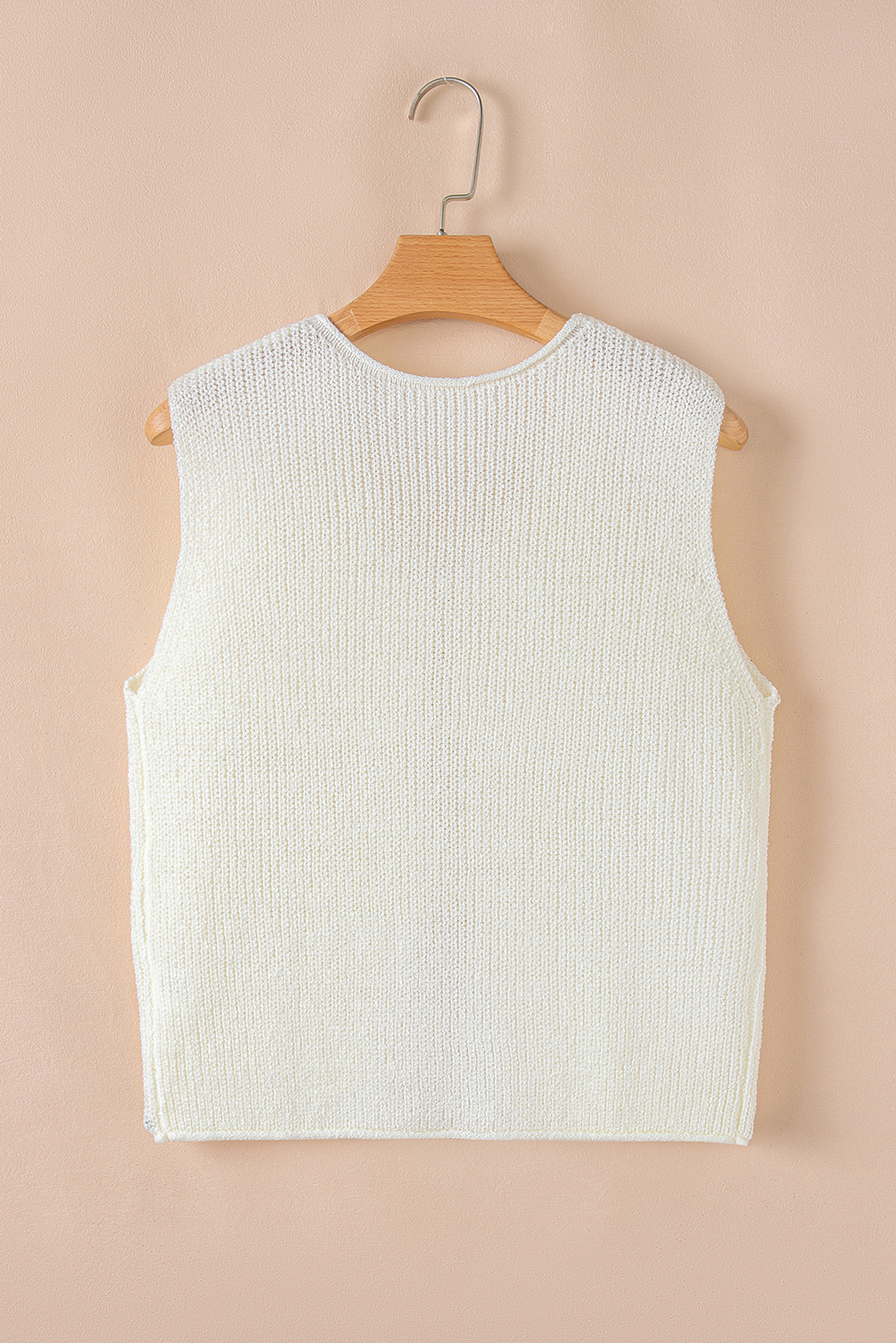 Tomato Red Lace-up Front V Neck Sweater Vest - loveforevers