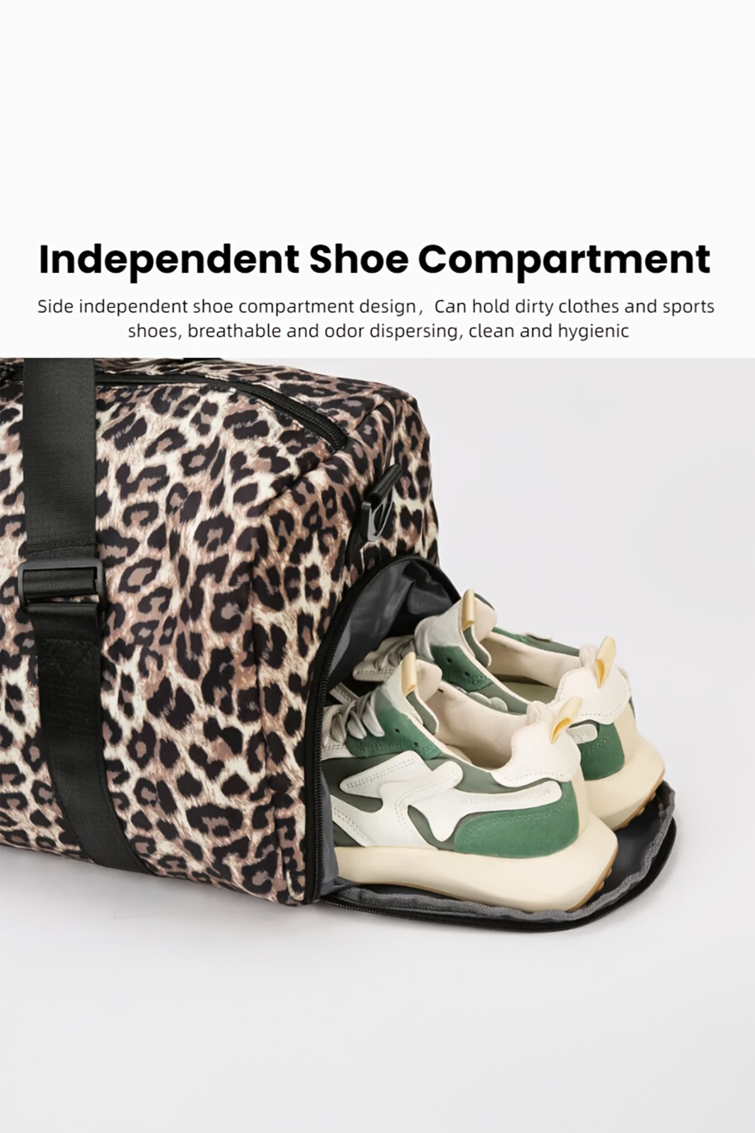 Coffee Leopard Large Travel Duffel Bag - loveforevers