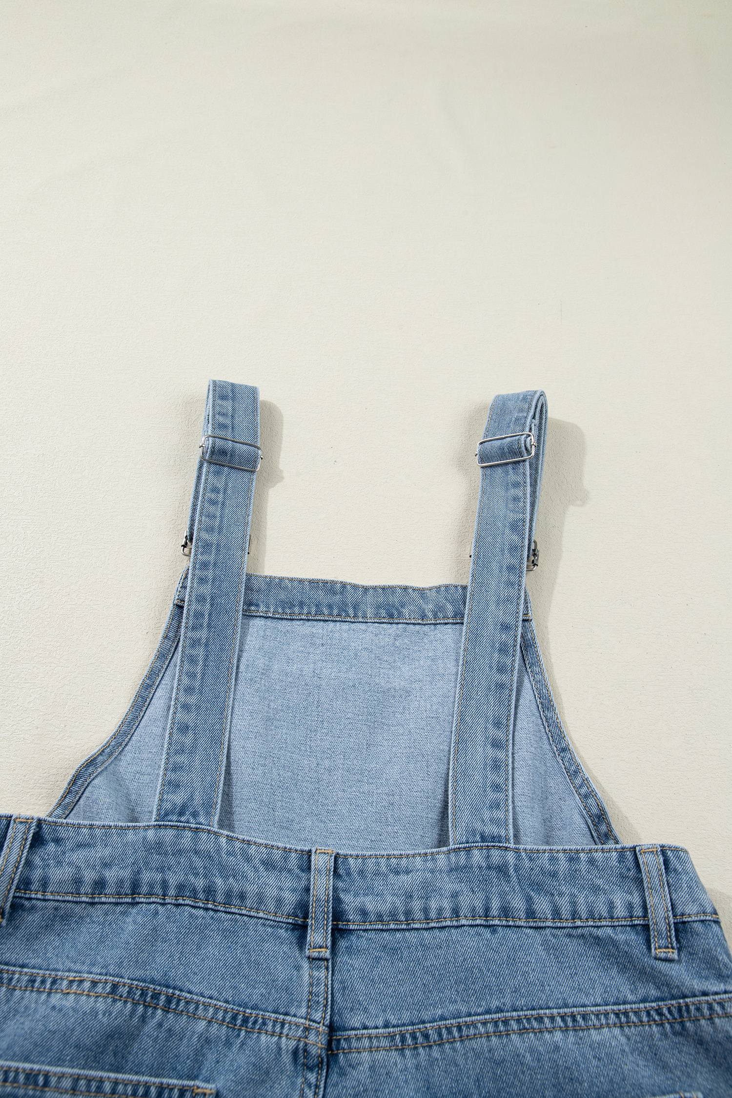 Dusk Blue Pleated Wide Leg Retro Pocketed Denim Jumpsuit - loveforevers