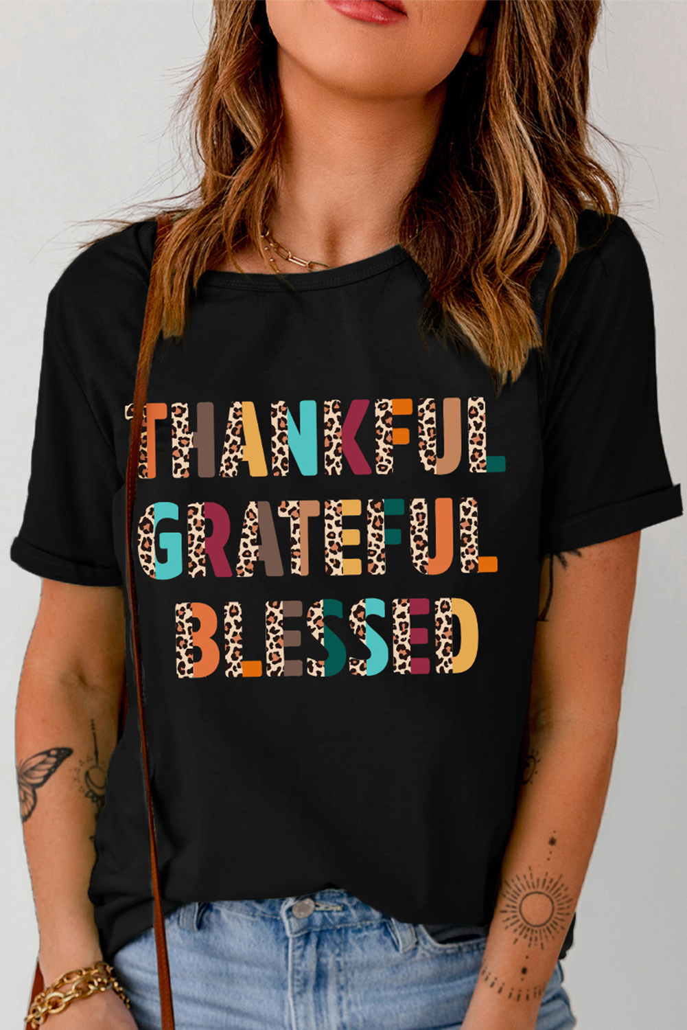 White Thanksgiving Slogan Print Crew Neck T Shirt - loveforevers