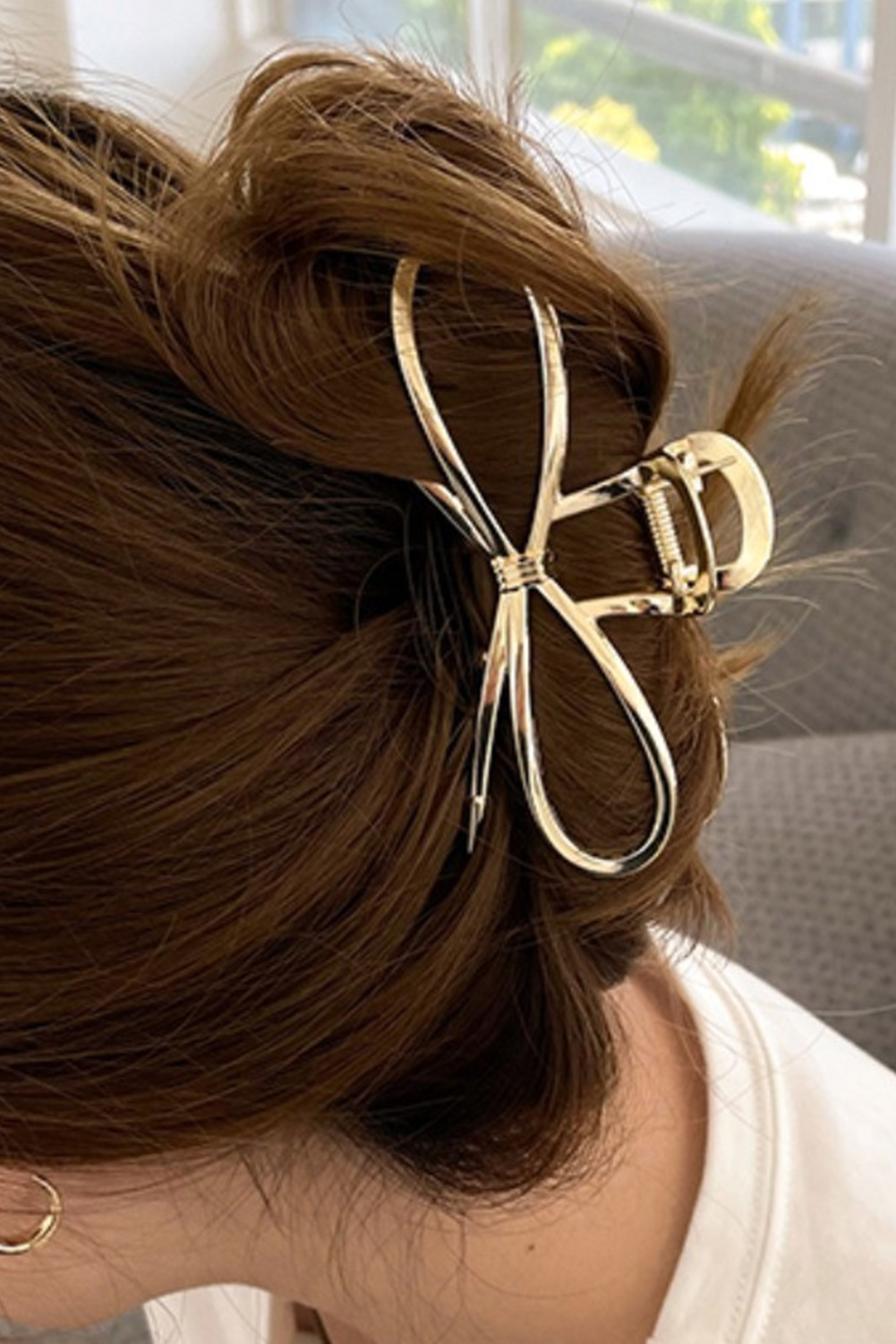 Gold Bowknot Shape Claw Clip - loveforevers