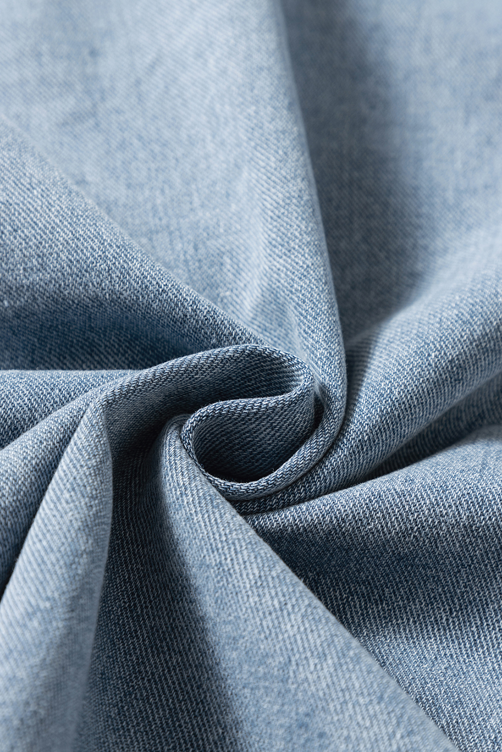 Dusk Blue Slit Buttons Pocketed Denim Jacket - loveforevers