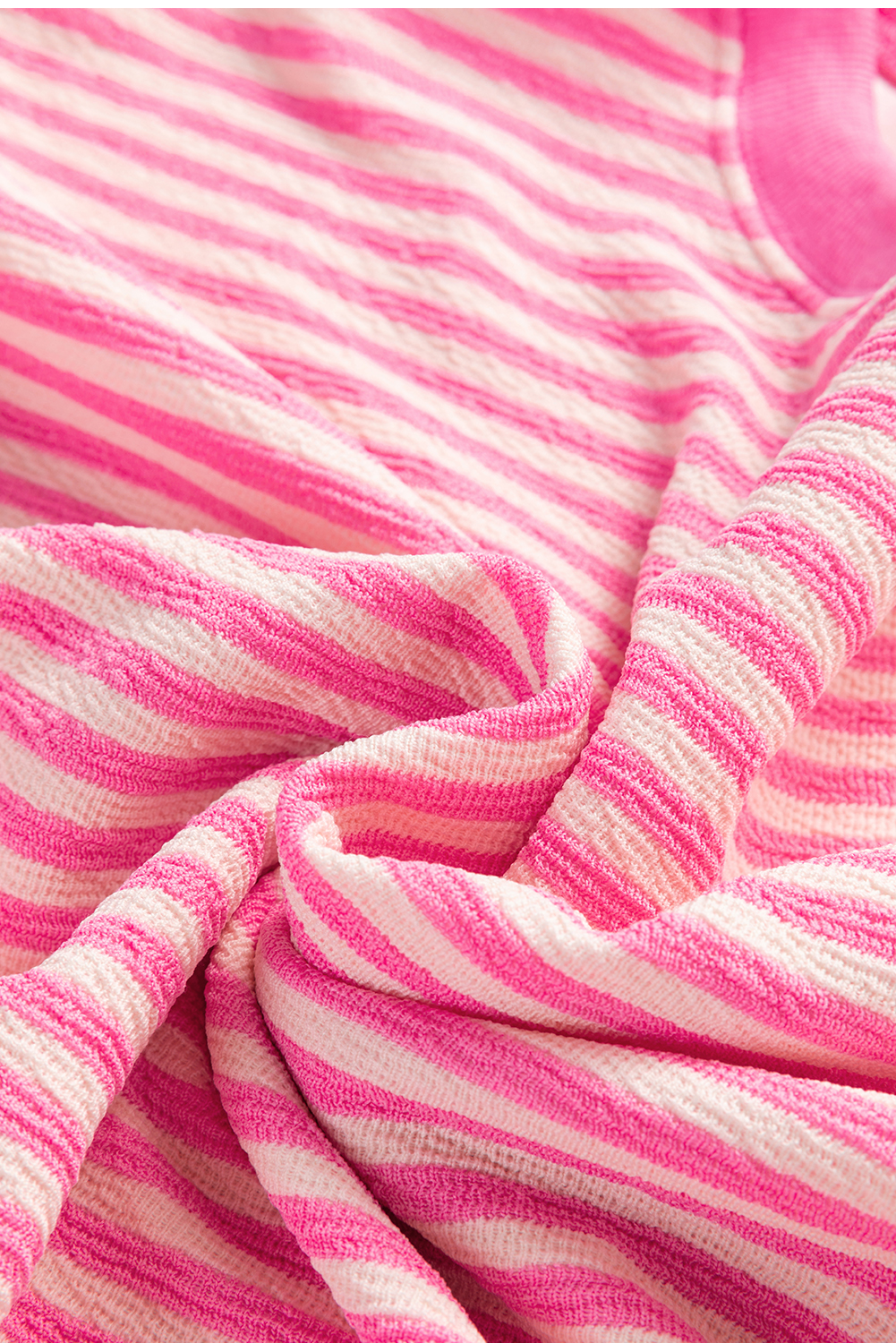 Pink Stripe Loose Drop Shoulder Long Sleeve Top - loveforevers