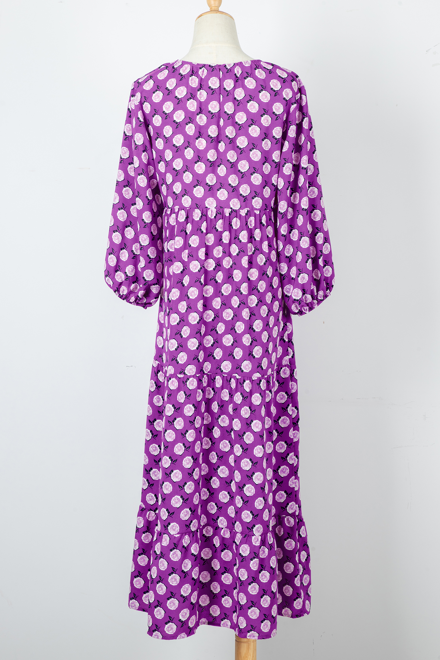 Sky Blue Boho Printed Half Sleeve Maxi Dress - loveforevers