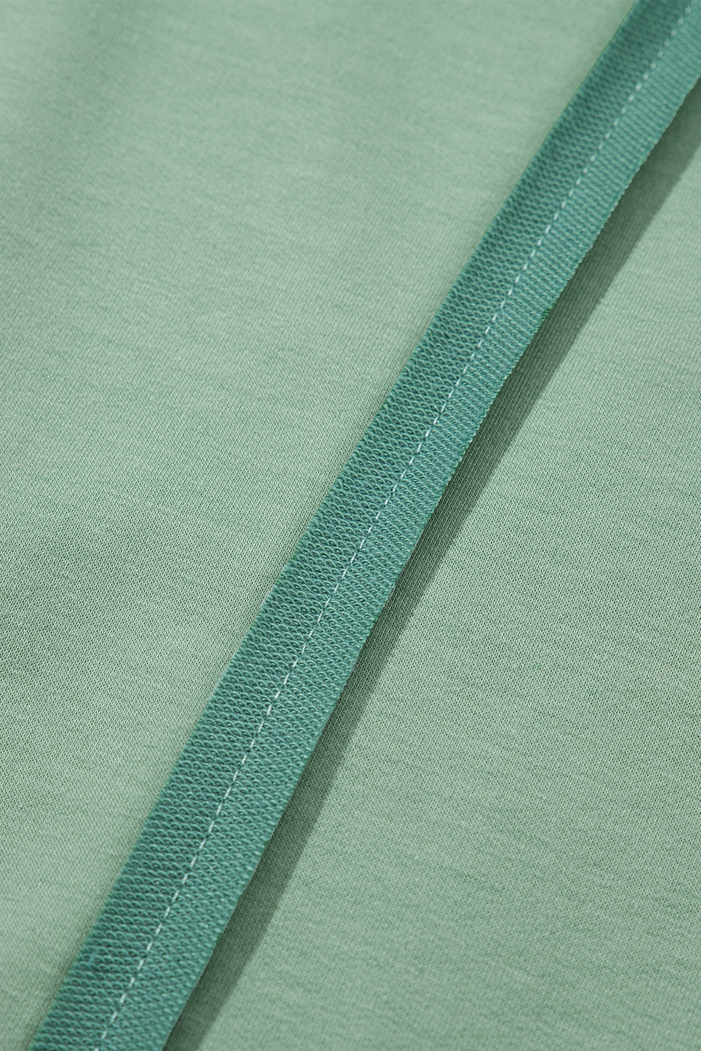 Smoke Green Half Sleeve Raw Seam High Low Side Split Top - loveforevers