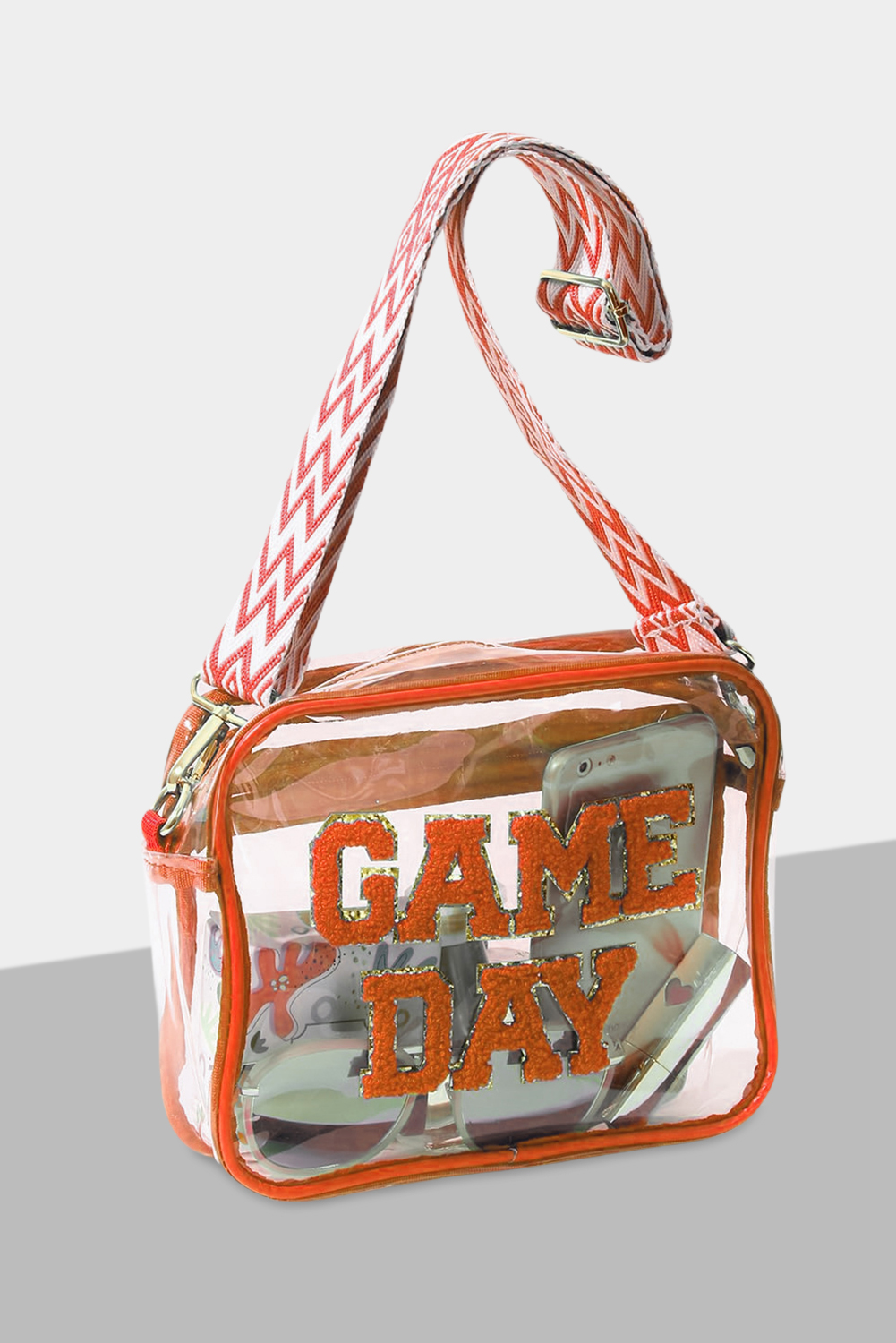 Black GAME DAY Rugby Football Clear Shoulder Bag - loveforevers