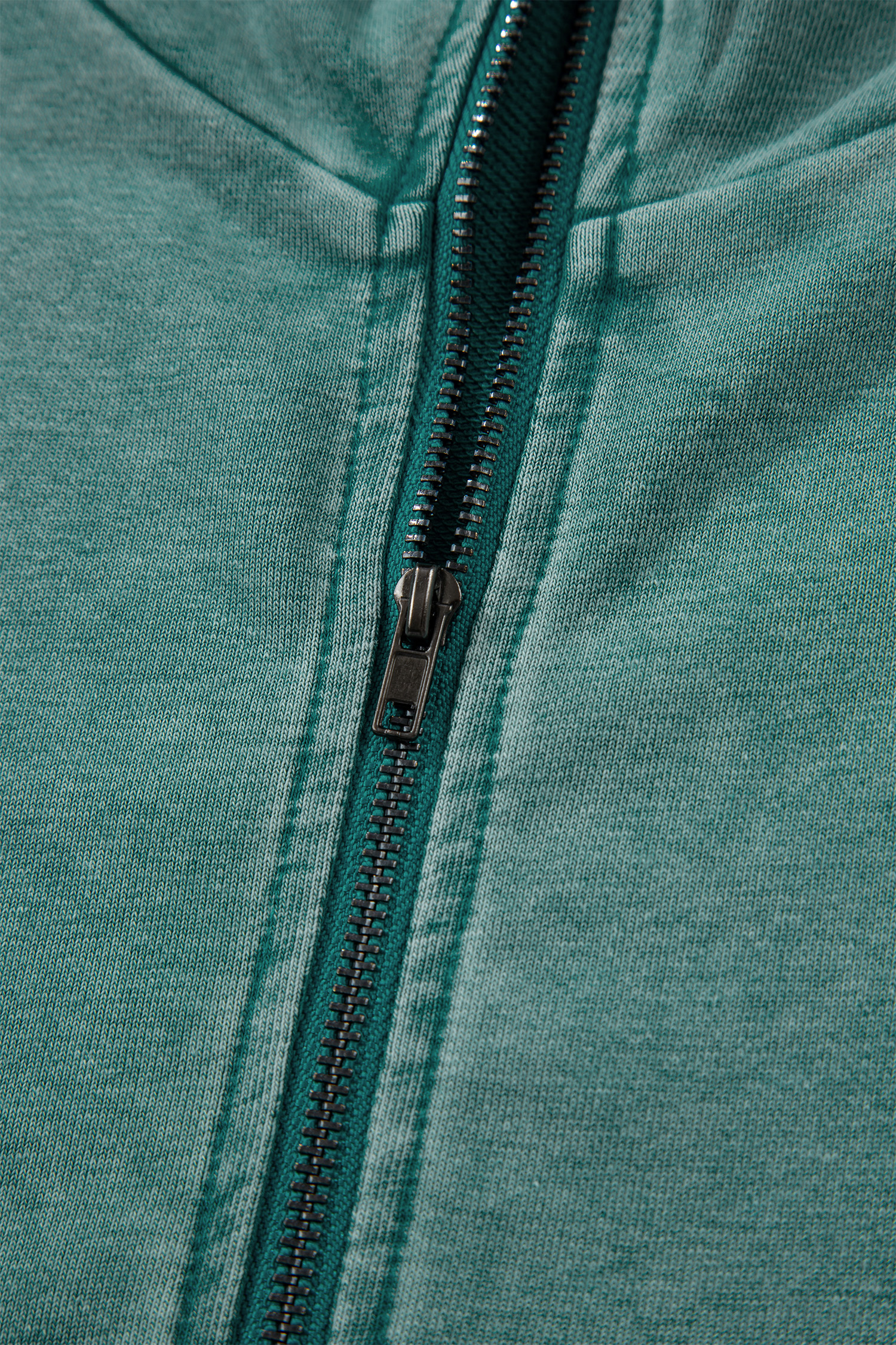 Canton Half Zip Kangaroo Pocket Mineral Wash Baggy Hoodie - loveforevers